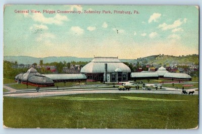1910 Pittsburg Pennsylvania Postcard General View Phipps Conservatory Schenley