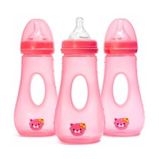 Avima Easy Grip Anti Colic Baby Bottles, BPA Free, 8 oz. Wide Neck ... Fast Ship