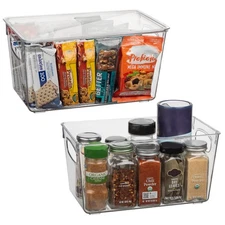 Best CLEARSPACE Plastic Pantry Organization and Storage Bins with Lids - Perfect