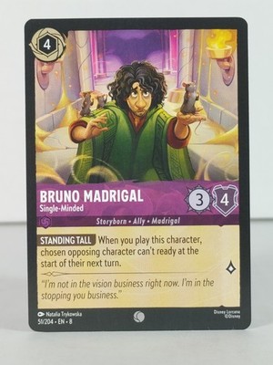 Bruno Madrigal - Single Minded - LORCANA - Reign of Jafar - 51/204 - singles