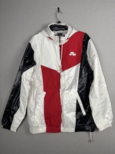 Nike Air Jacket Mens XL White Red Black Colorblock Hooded Windbreaker 363294-648
