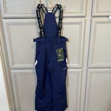 NWT Kamik Navy Blue Harper Snowpants Bibs Overalls Ski Pants Size 10 Boys Girls