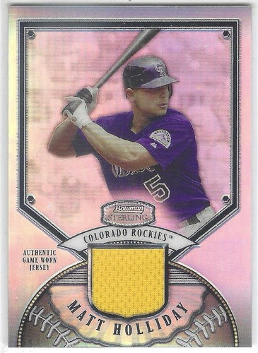 Matt Holliday [Jersey Black Refractor] #BS-MH 2007 Bowman Sterling card