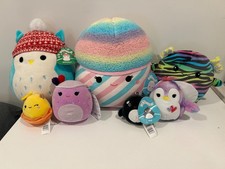 Lot of 7 Squishmallows Mixed Sizes Bevin Winston Vie Kai Squishmallow