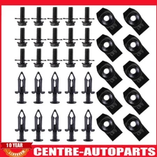 35pc Body Bolts U-nut Clips M6 Engine Under Cover Splash Shield Guard For Toyota