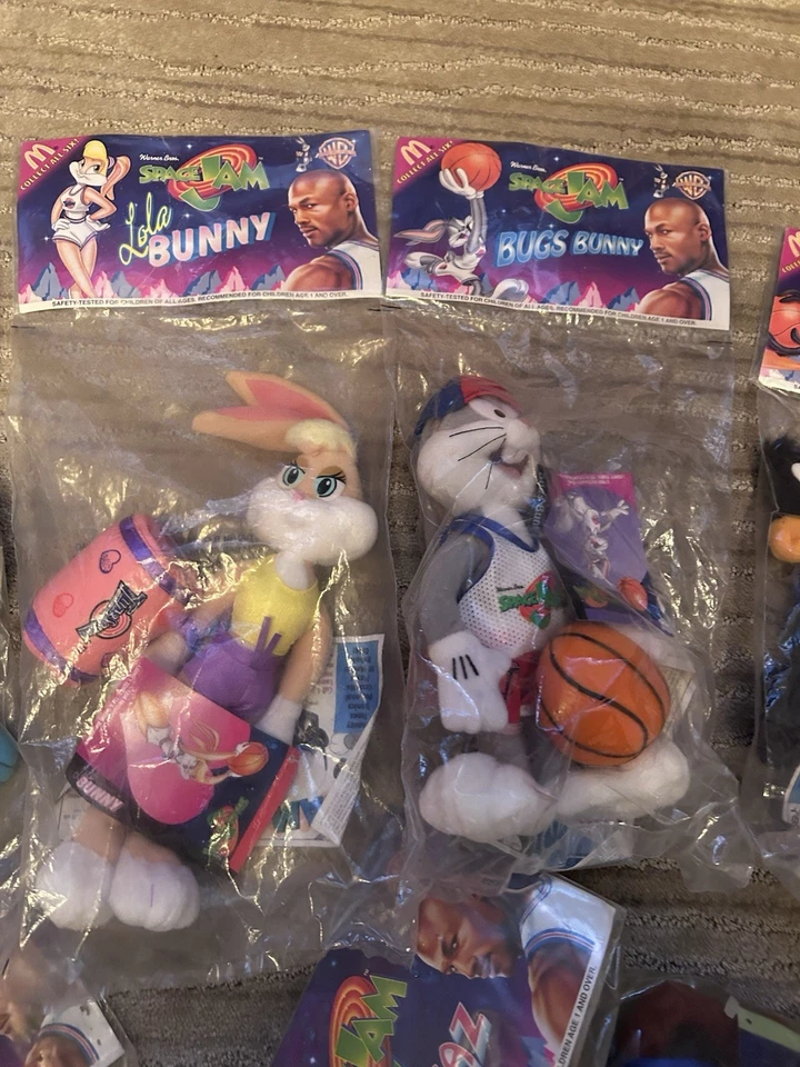Juego Completo de Peluche McDonalds Space Jam Tune Squad 1996 De Colección 6 Nuevo Foto 4 de 4