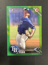 2016 Bowman Draft #BD-119 Mikey York Tampa Bay Rays Green Border /99