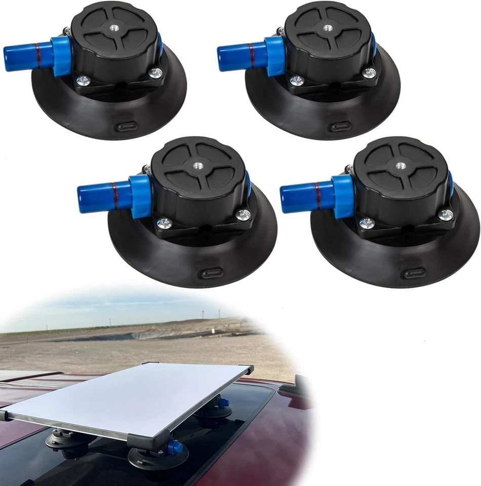 Durable 4.5-Inch Vacuum Suction Mounts for Countertops, Cars, and Boats - 4 Pack - Image 3 of 4