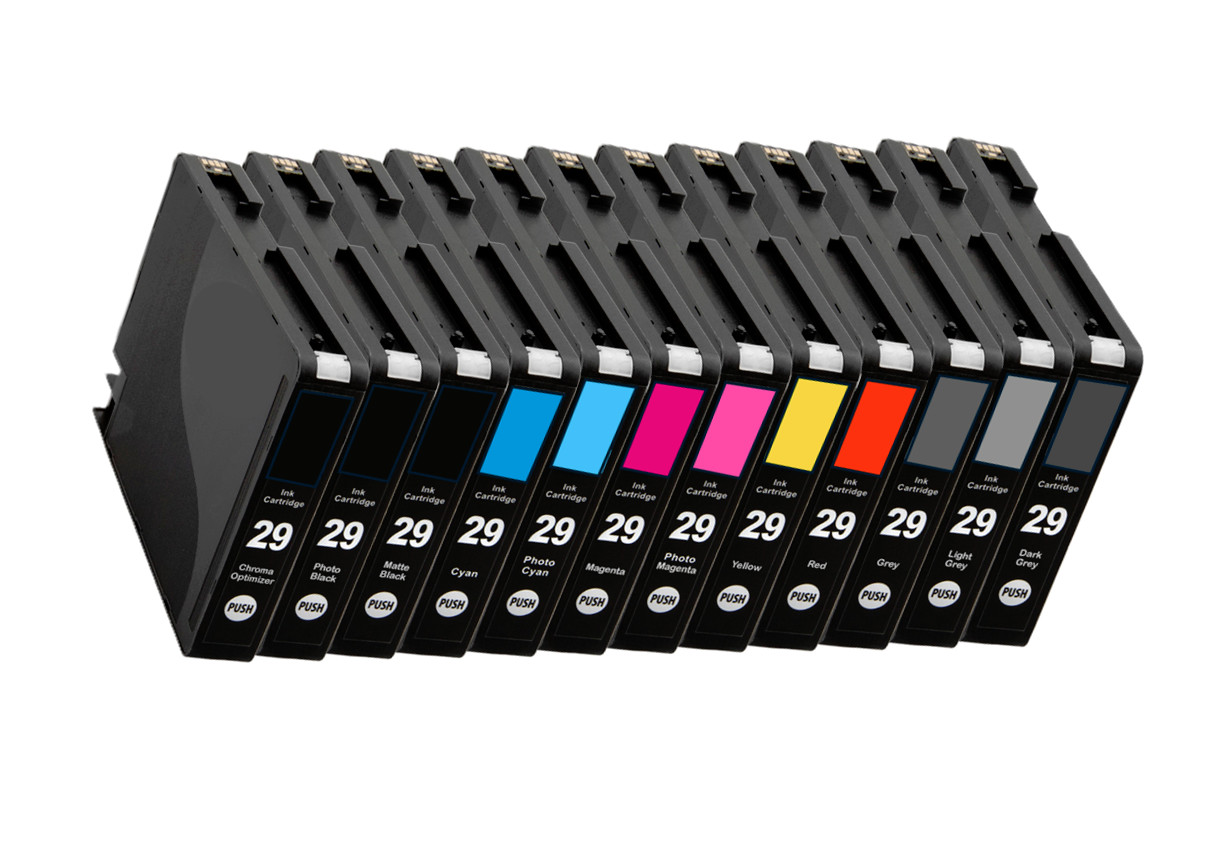 12 cartucce inchiostro Canon Pixma Pro 1 PGI 29 XL foto 2