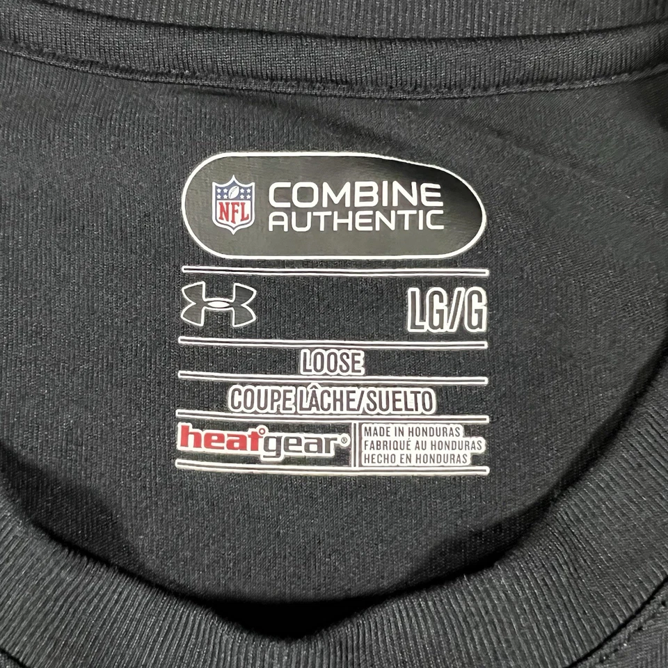 Under Armour Heatgear Pittsburgh Steelers Combine Authentic Black Shirt Men’s L - Image 3 of 4