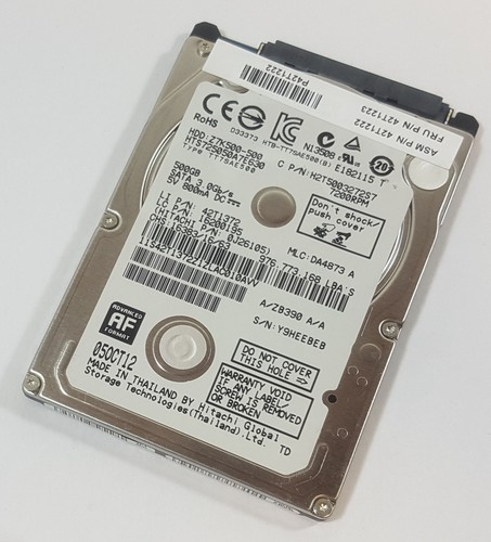 500GB HGST HTS725050A7E630 SATA 2,5" Notebook Festplatte 42T1223 FRU