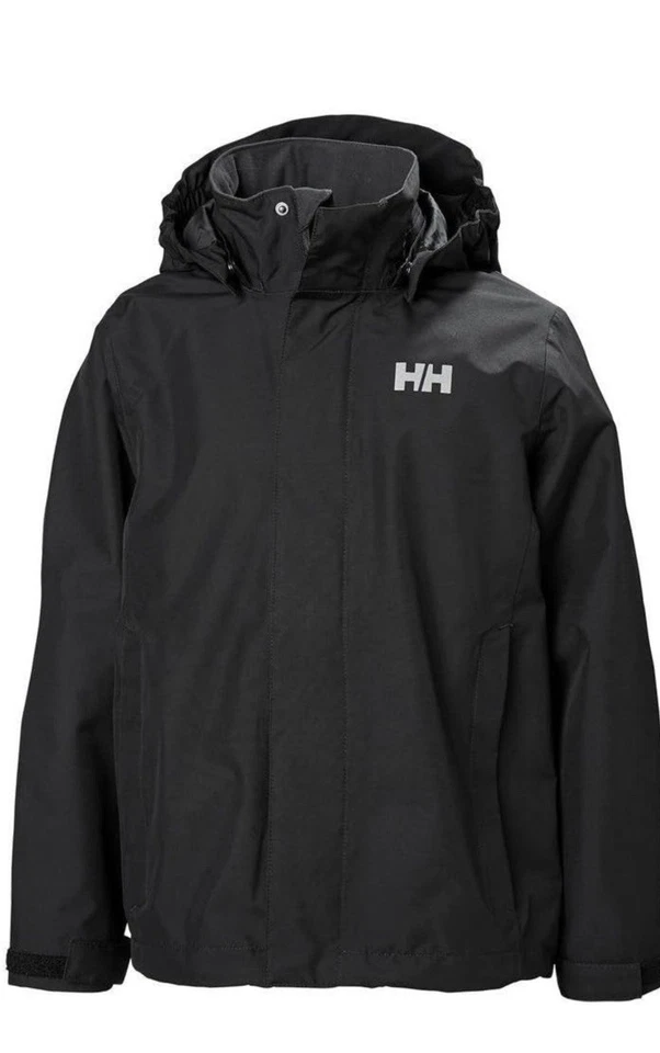 Helly Hansen Seven J Unisex Kinder Regenjacke-schwarz-Gr.128-UVP: 90€ - Bild 2 von 2