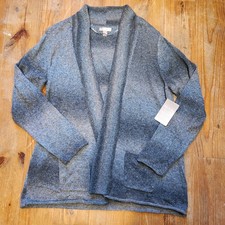 NEW White Stag Women's Open Front Cardigan, Grey and Silver, Size XL, NWT