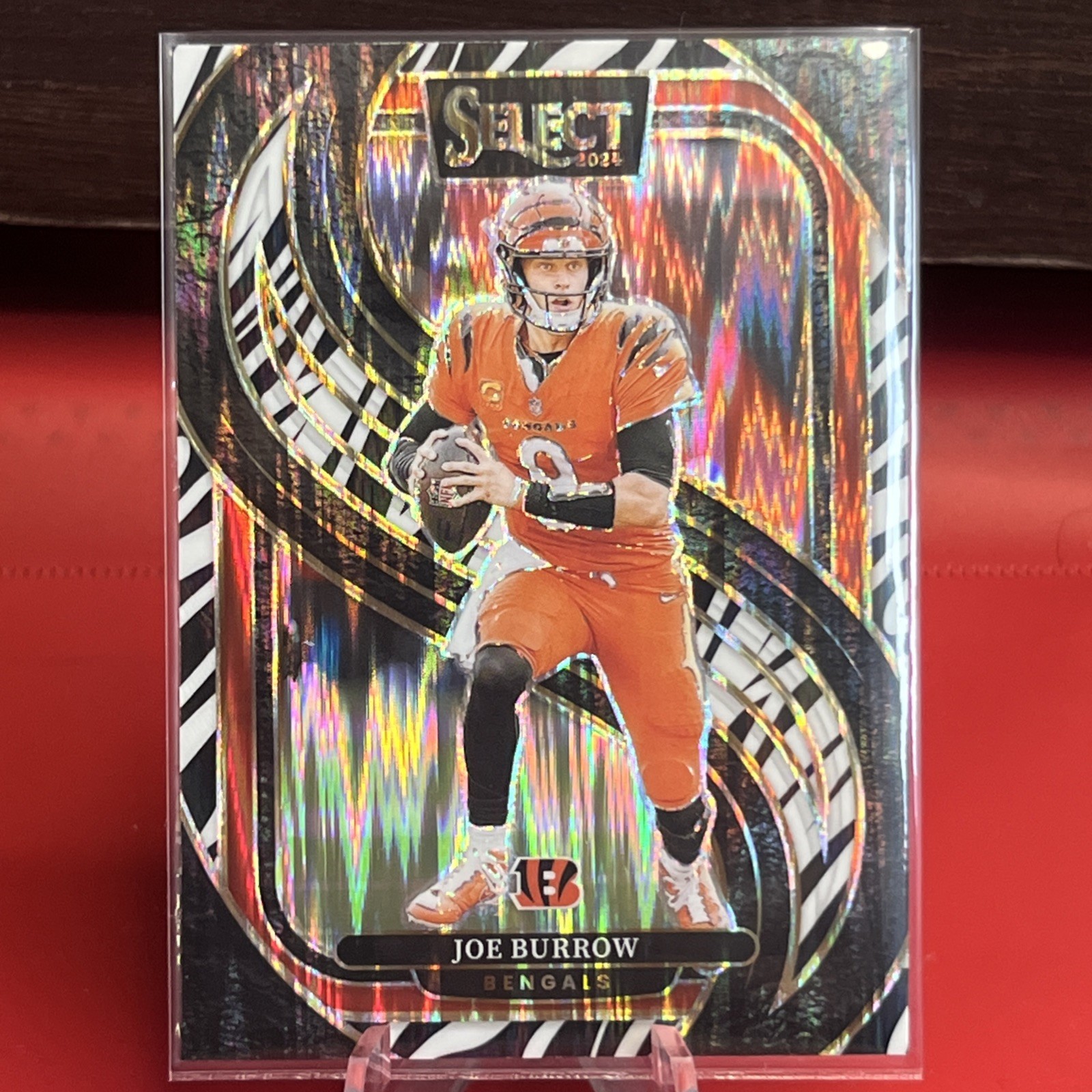 2024 Panini Select - Premier Level Joe Burrow #127 Zebra Prizm