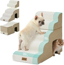 Dog Ramp Large Dogs 24" H 5 Steps Pet Stairs High Bed W/ Tunnel 2 in 1 NEW