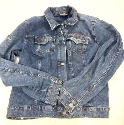 Harley-Davidson Women's 105th Anniversary Jean Denim Jacket Size XL Biker