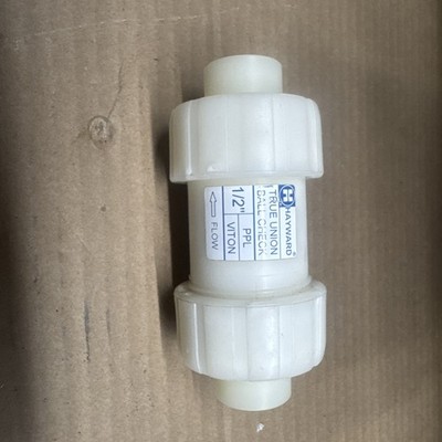 HAYWARD TC30050T 1/2'' Threaded Polypropylene True Union Ball Check Valve