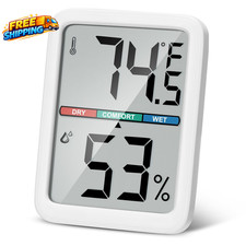 Digital Thermometer Hygrometer Large LCD Screen Room Thermometer Temperature