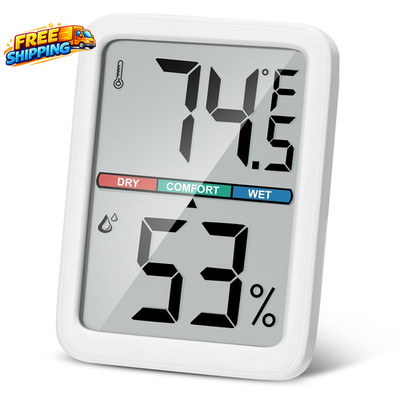 Digital Thermometer Hygrometer Large LCD Screen Room Thermometer Temperature
