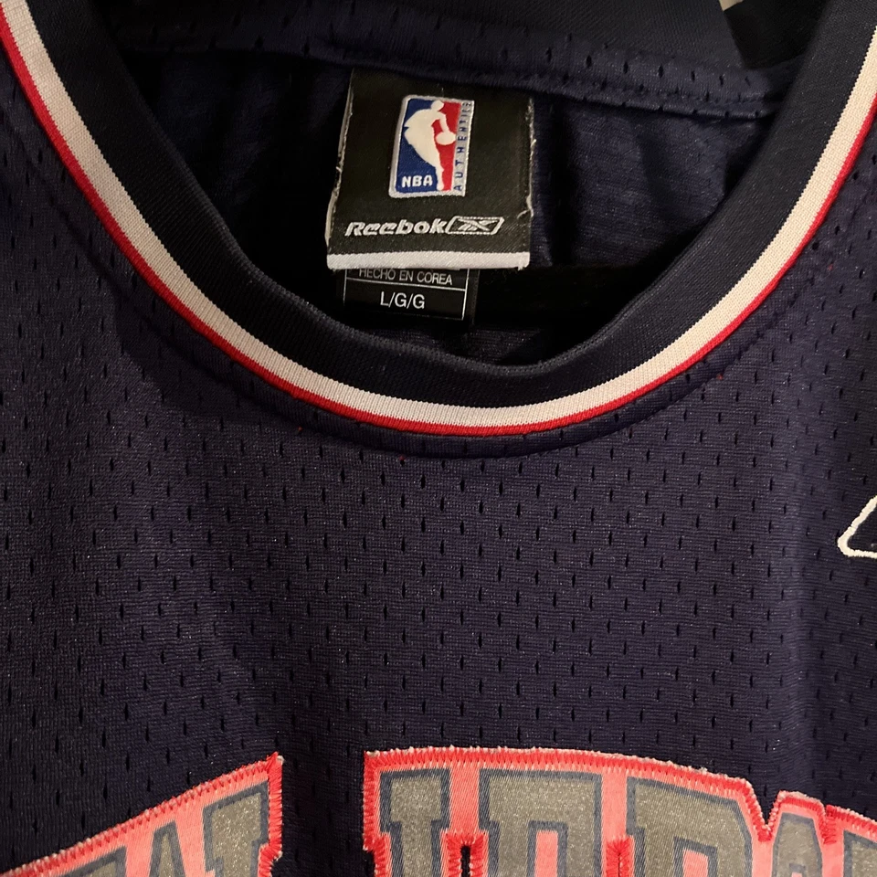 Camiseta deportiva 100 % auténtica Vince Carter vintage Reebok New Jersey Nets talla L para hombre Foto 4 de 4