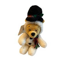 The Disney Store Mini Bean Bag Snowman Pooh 8 In Vintage