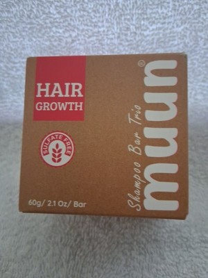 MUUN Hair Growth Shampoo (3 bars) Ginger,Rice Water, Rosemary