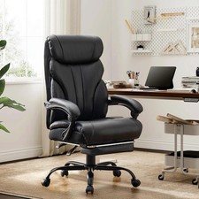 500lbs Big and Tall Office Chair with Footrest Wide Ergonomic Computer Chair