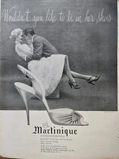 1954 Women's Martinique custom made footwear shoes vintage Fashion ad