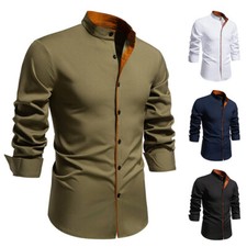 Men's Formal Shirt Casual Slim Shirts Short Sleeve Button Down Blouse