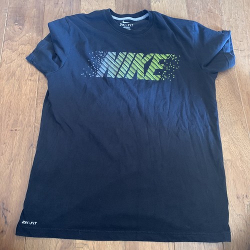 Nike Dri Fit The Nike Tee Athletic Cut T Shirt Men SZ Large Black Loose