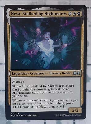 Magic  - 4x Neva, Stalked by Nightmares - Uc/Kreatur - Wildnis von Eldraine - EN