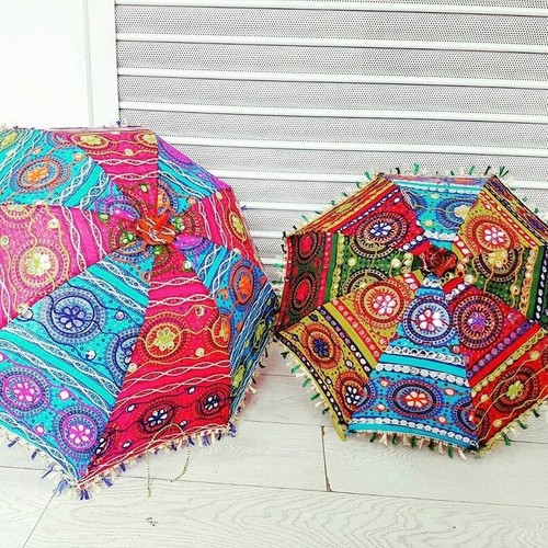 Venta al por mayor Lote de 50 piezas de sombrillas de algodón indio para boda decoración del hogar - Imagen 4 de 6