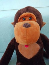 Jumbo Gorilla Monkey Stuffed Animal 41" Brown Tan Unbranded