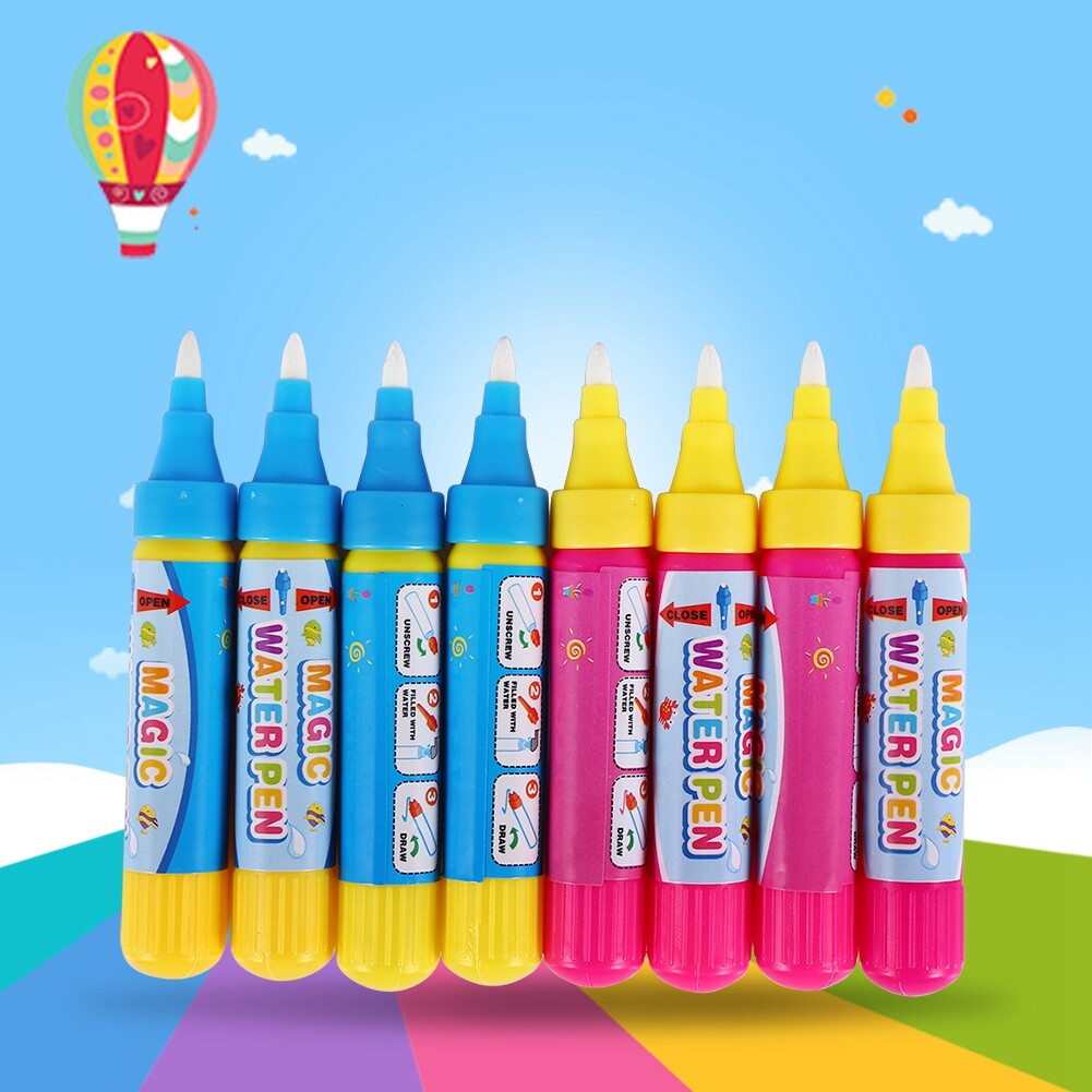 New 8Pcs/Set Water Drawing Toy Kid Painting Writing Mat Pen Doodle Play