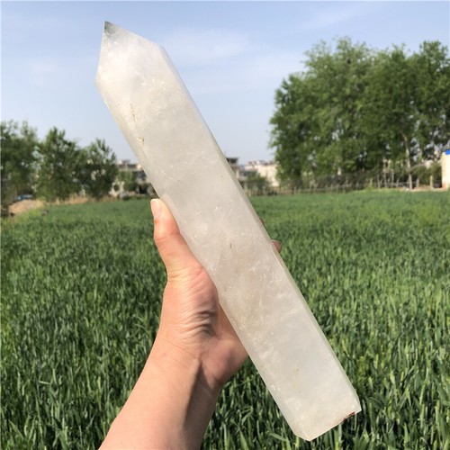 1.86kg Natural Clear quartz Obelisk Quartz Crystal Wand Point Reiki Heal XA6191 - Picture 3 of 12