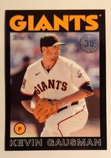 2021 Topps Kevin Gausman 35th Anniversary /299 Black Border #86B-23 Giants 