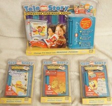TELESTORY CONSOLE SYSTEM w/ 2 DORA CARTRIDGES + 3 EXTRA STORY BOOKS NEW & SEALED