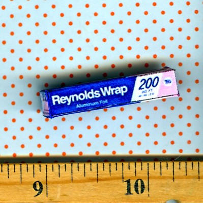 Dollhouse Miniature size Aluminum  Food Wrap Box   #RW