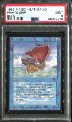 PSA 9 1993 MTG Magic The Gathering Beta #71 Pirate Ship Pop13 | eBay