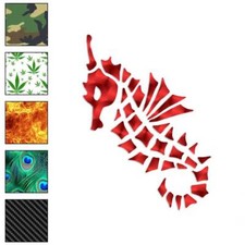 Tribal Sea Horse Seahorse, Vinyl Decal Sticker, 40 Patterns  3 Sizes, 3709