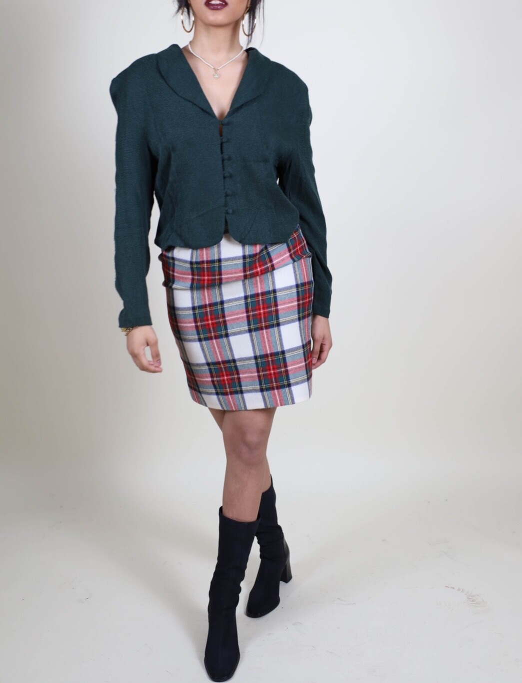 Olive buttoned blouse - image 3