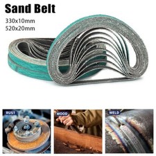 10x330mm 20x520mm 40-120 Grit Sanding Belts Zirconia Sander Abrasive Belt Tool