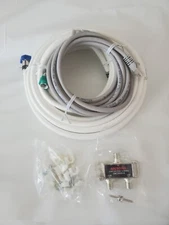 Coaxial Cable Bundle - 25FT, 10FT, Cat5, Splitter