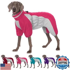 AOFITEE Large Dog Jacket - Warm, Reflective, Windproof and Snowsuit for Winte
