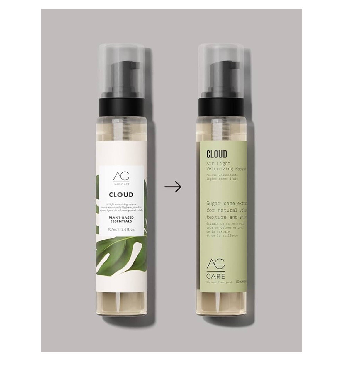 AG Hair Cloud Air Light Volumizing Mousse Sugar Cane Extract 3.6 oz-image