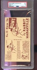 1936 R344 National Chicle Rabbit Maranville #13 How To Bunt PSA 3 Graded Card
