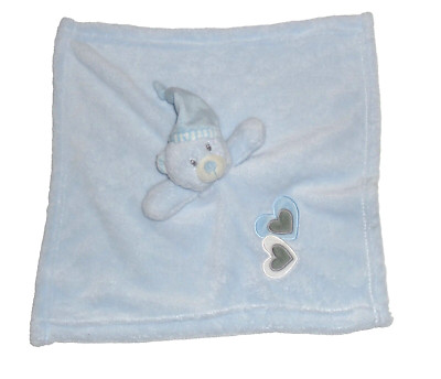 WIE NEU * Hütte & Co Bear Bär Teddy Teddybär blau Herz Schmusetuch Schnuffeltuch