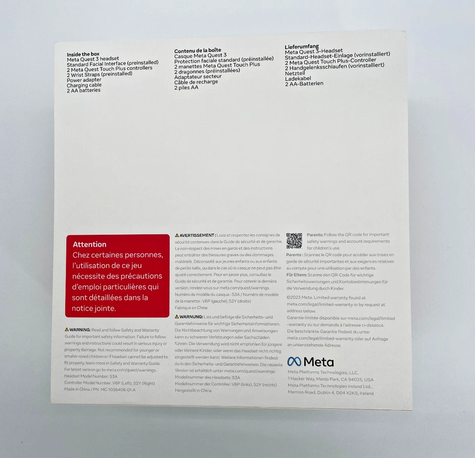 Meta Quest 3 VR Headset 512 GB All in One Virtual Reality Brille Fitness NEU OVP - Bild 3 von 4