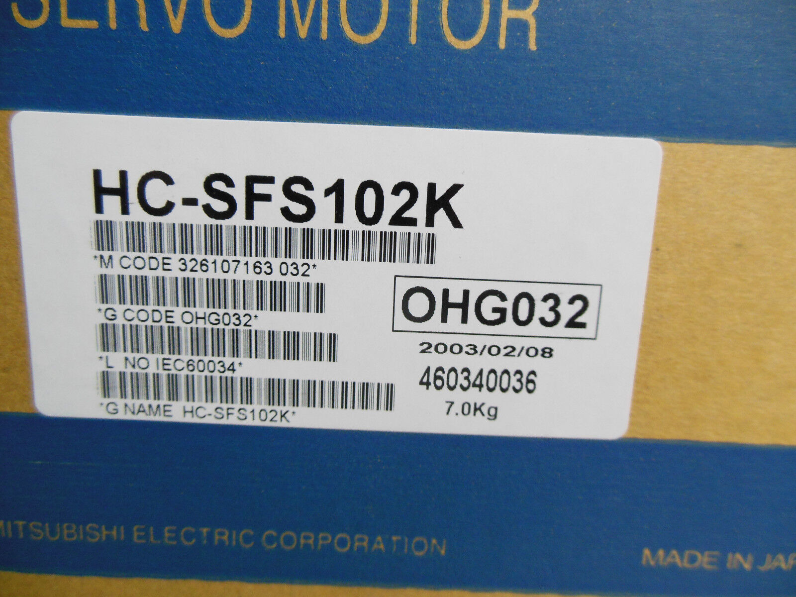 1PC   HC-SFS102K SERVO MOTOR HCSFS102K New In Box Expedited Shipping #F5
