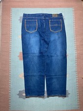 Vintage y2k super baggy jeans embroidered wide leg skater hip hop massive 49x35